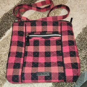 Vera Bradley Red and Black Plaid Crossbody Bag
